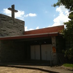  Caption: Holy Ghost Catholic Church Parish Life Center / Holy Ghost Catholic ChurchAbell Crozier Davis Architects Silver Winner / Credits: Ray Urdaz (interior photos, cross closeup, and existing school cross stone wall), all other photos, courtesy of James Peck / The Pixel House