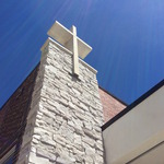  Caption: Holy Ghost Catholic Church Parish Life Center / Holy Ghost Catholic ChurchAbell Crozier Davis Architects Silver Winner / Credits: Ray Urdaz (interior photos, cross closeup, and existing school cross stone wall), all other photos, courtesy of James Peck / The Pixel House