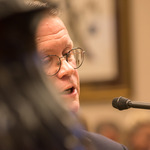  Caption: a supporter of the Confederate monument bills / Credits: Photo by Robin May